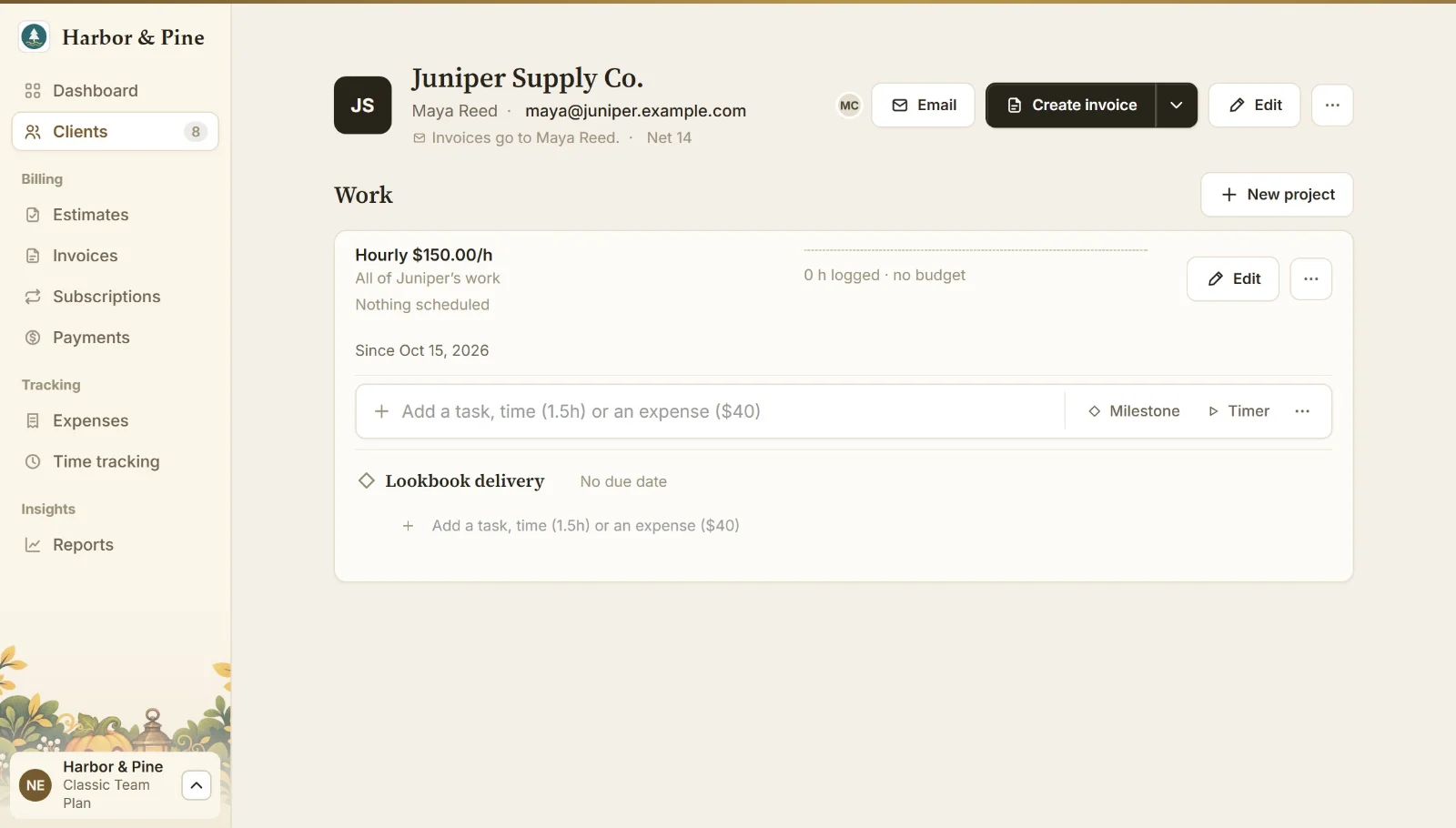 Juniper's project work in BillGrid
